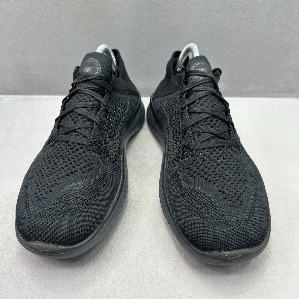 Nike Free RN Flyknit 2018 Womens Size 11 Shoes Black Anthracite Running Sneakers